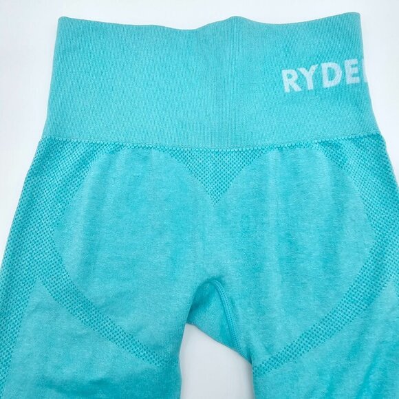 Ryderwear Seamless Staples Leggings - Aqua Marl, Size Small - Picture 11 of 13